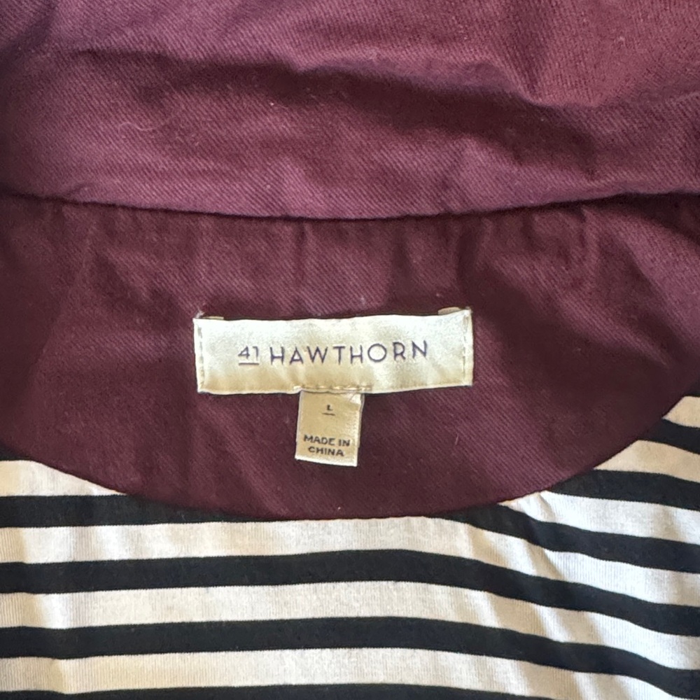 41 Hawthorn burgundy jacket with hoodie
